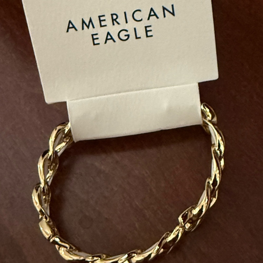 NWT American Eagle Gold-Tone Chain Stretch Bracelet